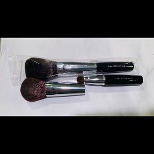 Bare minerals double ended face cheek eye concealer brushes 2 in 1 lot of 2